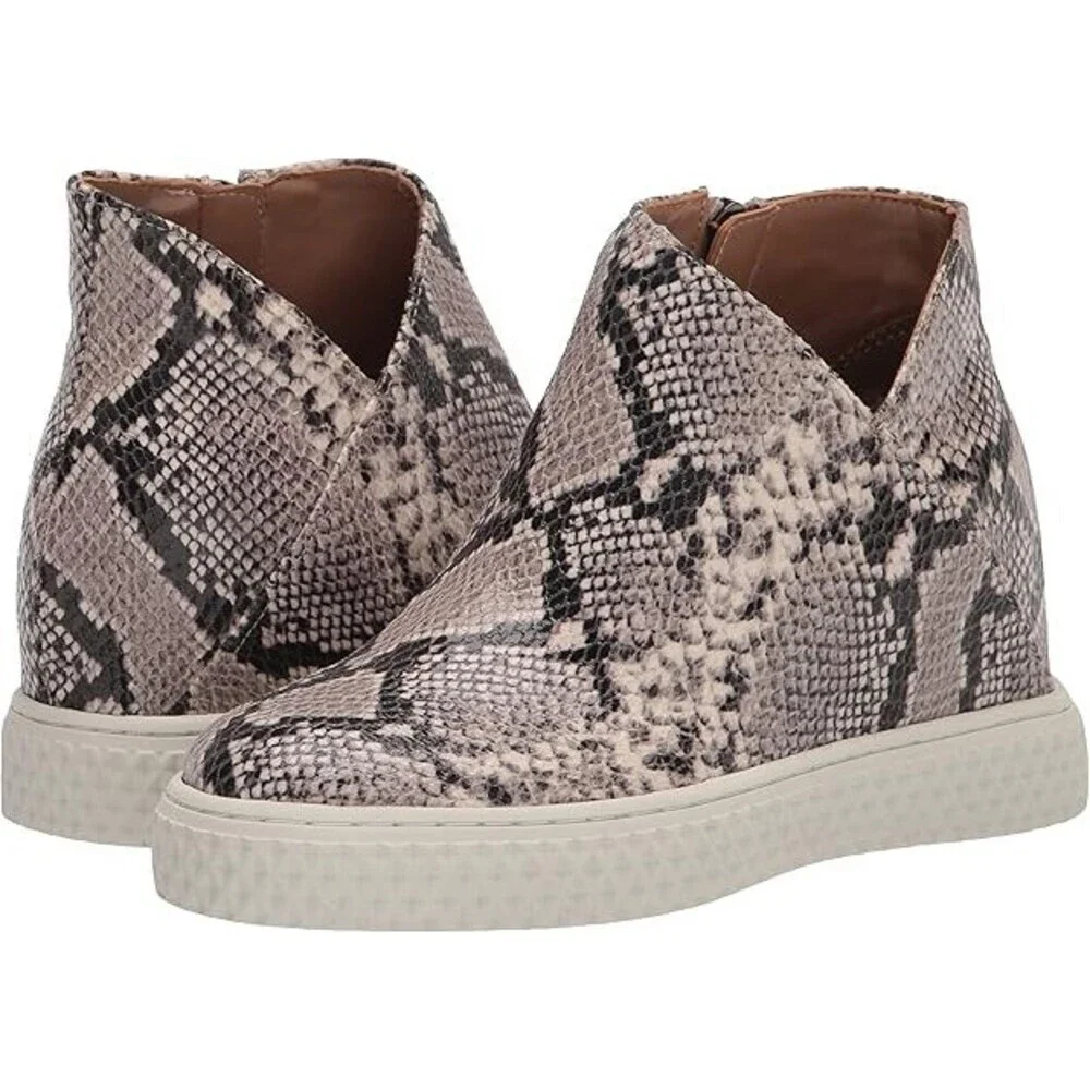Aerosoles Zirah Shoes Womens US 8.5 Roccia Snakeskin Leather Sneakers JOBB1241